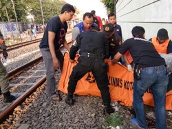 Lagi, Seorang Pria Tersambar Kereta Api di Surabaya