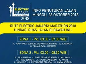 Ada Jakarta Marathon 2018, Ini Ruas Jalan yang Ditutup