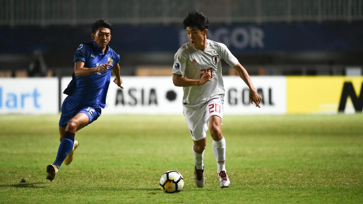 Pemain timnas Jepang, Taisei Miyashiro. (Foto: Robertus Pudyanto Hari Pribadi/AFC)