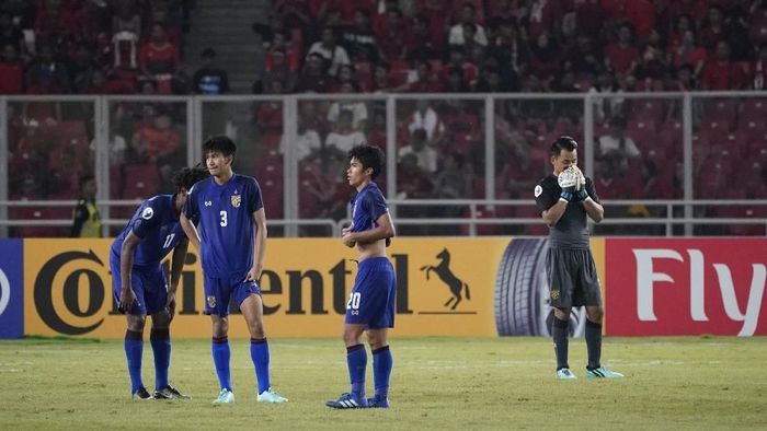 Thailand tersingkir di perempatfinal Piala Asia U-19 usai kalah 3-7 dari Qatar. (Foto: AFC) Thailand tersingkir di perempatfinal Piala Asia U-19 usai kalah 3-7 dari Qatar. (Foto: AFC)