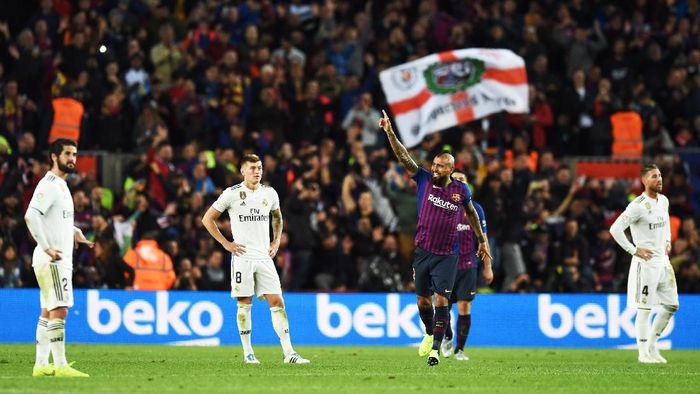 Pertandingan El Clasico antara Barcelona vs Real Madrid. (Foto: Alex Caparros/Getty Images)