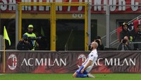Sampdoria menyengat balik tak lama berselang. Riccardo Saponara mencetak gol pada menit 21 untuk menyamakan kedudukan jadi 1-1 (Marco Luzzani/Getty Images)