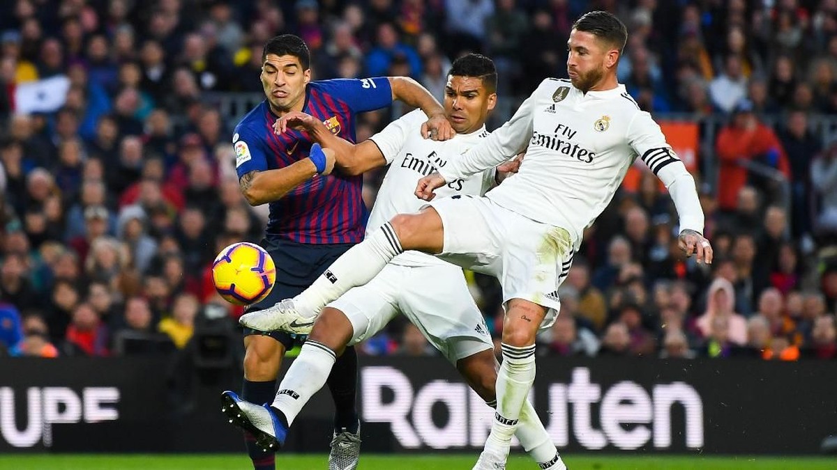 Real Madrid dan Barcelona akan bertemu dua kali dalam empat hari di pekan ini (David Ramos/Getty Images)