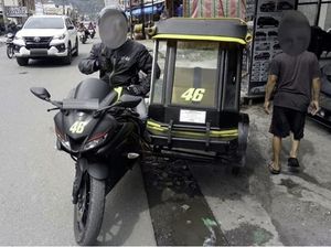 Bikin Greget, Yamaha R15 T Jadi Becak Motor Bernomor Rossi