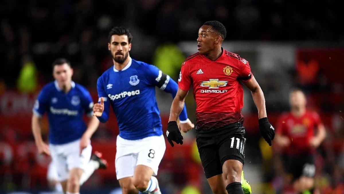 MU menang 2-1 atas Everton di Old Trafford. (Foto: Laurence Griffiths/Getty Images)