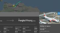 Detik-detik JT 610 Terbang dan Menghilang di Flightradar24