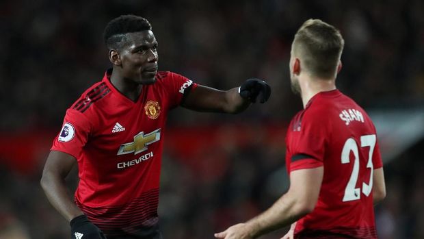 Paul Pogba mencetak satu gol dan satu assist di laga lawan Everton.