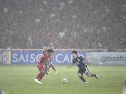 Candaan Pelatih Jepang soal Hujan Deras di Tengah Laga Lawan Indonesia
