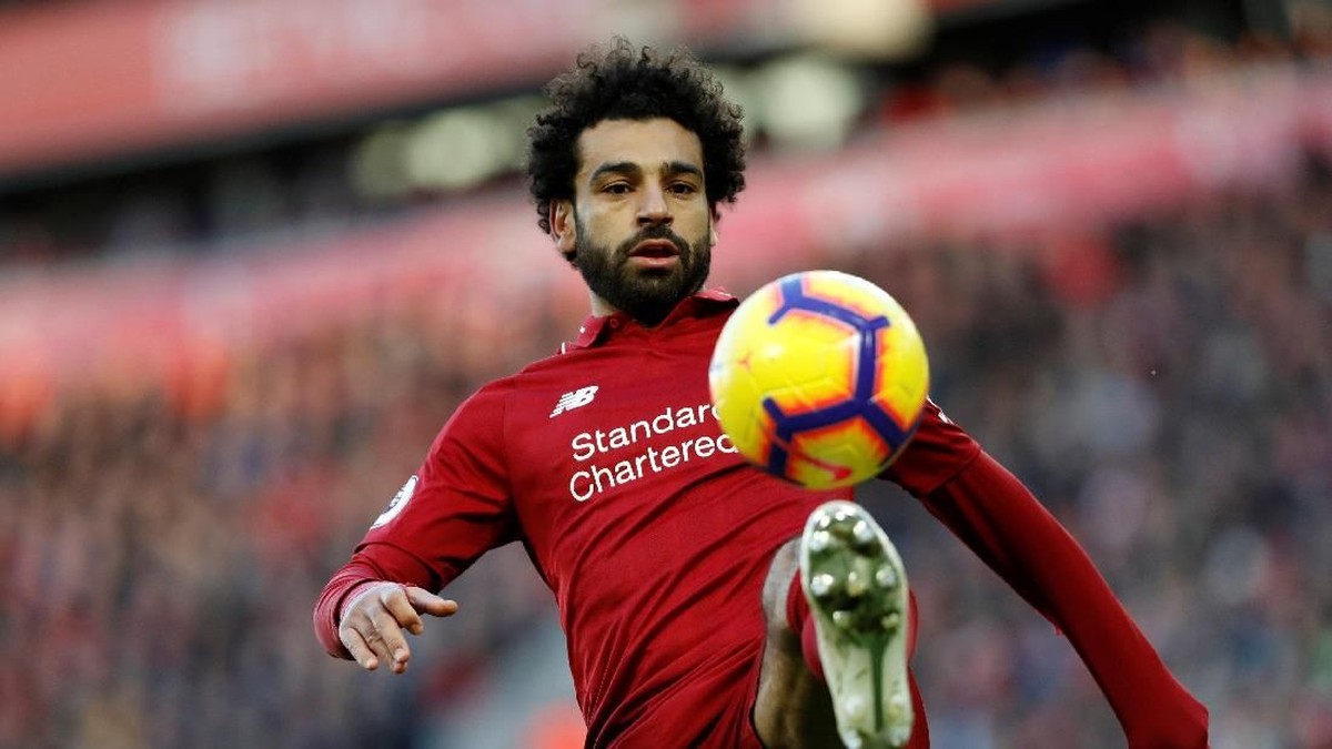 Mohamed Salah diabadikan dengan sebuah patung di Mesir. (Foto: Russell Cheyne/REUTERS)