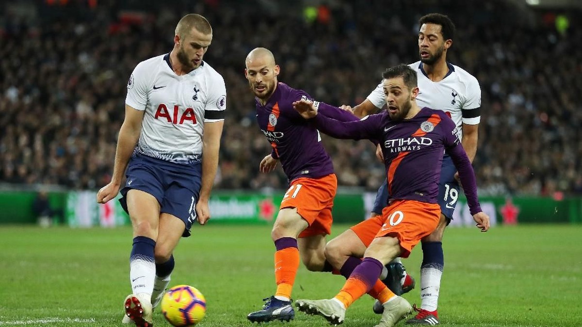 Tottenham Hotspur dan Manchester City bertemu di perempatfinal Liga Champions (Richard Heathcote/Getty Images)