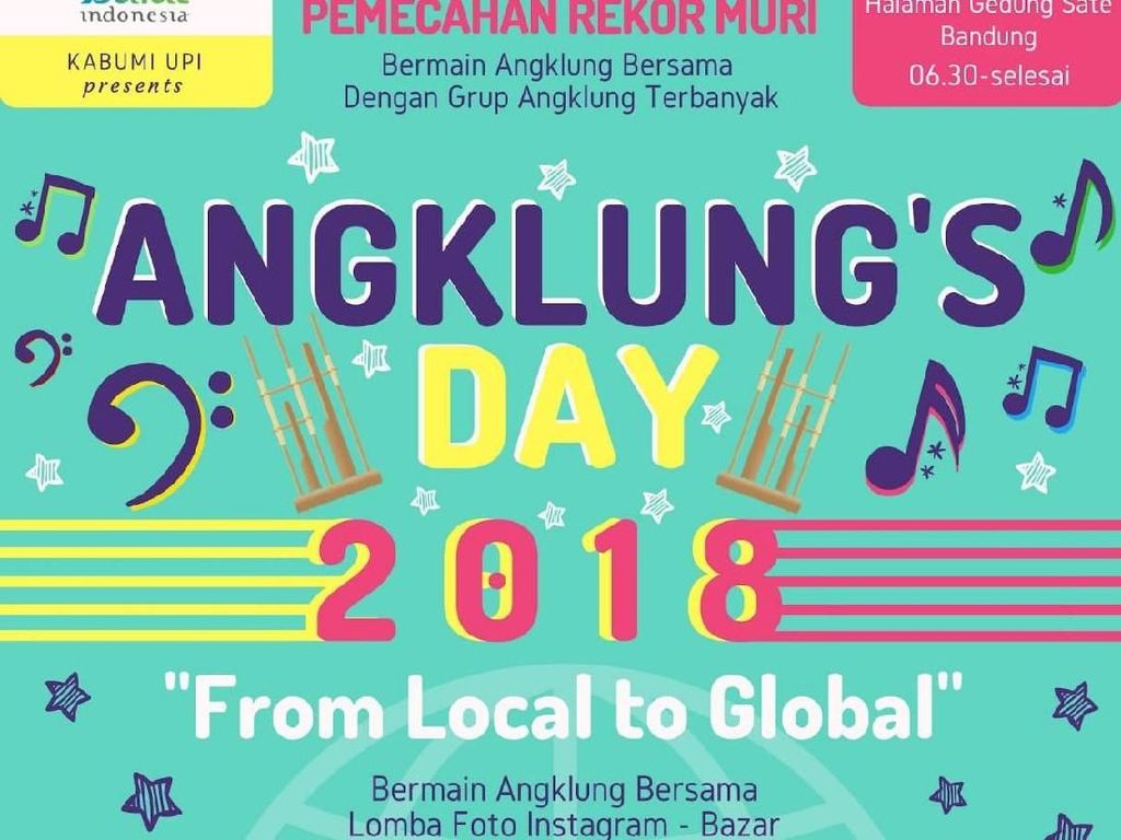 Wisata ke Bandung? Jangan Lewatkan Keseruan Angklungs Day 2018