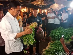 Malam-malam, Jokowi Blusukan Cek Harga Sembako di Pasar Bogor