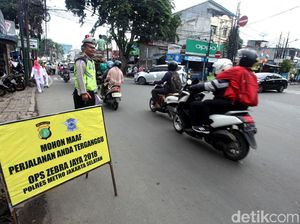 Hari Pertama Operasi Zebra Jaya, Ratusan Pengendara Kena Tilang