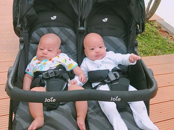 Kenalan dengan Anak Kembar April Jasmine, Si Duo Gembil