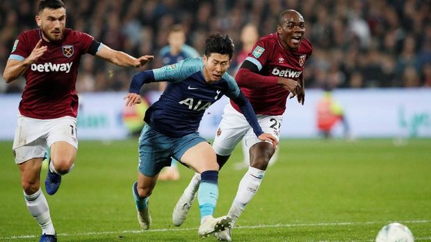 Son Heung-min jadi bintang kemenangan Tottenham Hotspur atas West Ham.