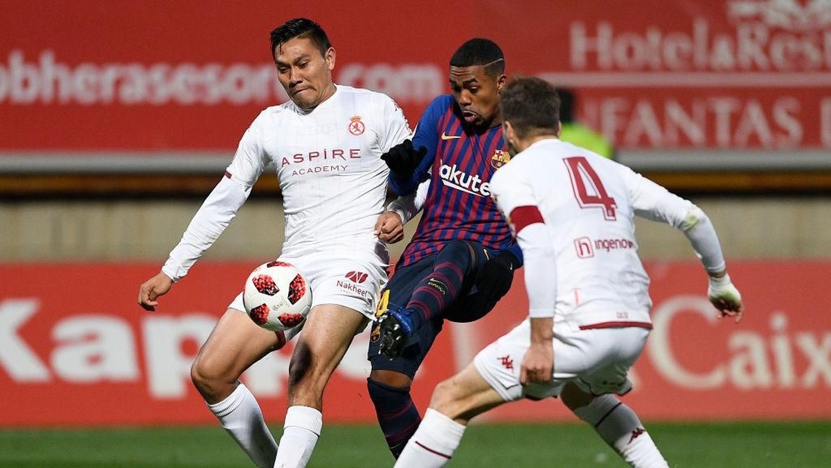 Barcelona menang tipis 1-0 secara dramatis atas tim divisi tiga, Cultural Leonesa. (Foto: Octavio Passos/Getty Images)