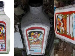 Hobi Minum Semasa Hidup, Pria Ini Makamnya Bentuk Botol Gin