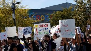 Penampakan Ribuan Karyawan Google Demo Besar-besaran