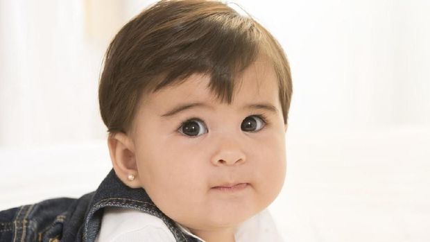 Ilustrasi rambut bayi lebat
