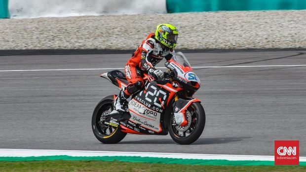 Pebalap Indonesia Rafid Topan Suci terpaut 6,239 detik dari Alex Marquez di sesi latihan bebas kedua.