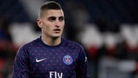 Gelandang PSG Marco Verratti turut menyorot perhatian di pertandingan ini. Bukan soal permainannya, melainkan Verratti baru saja bermasalah dengan hukum karena kedapatan menyetir kendaraan dalam keadaan mabuk. Pemain Italia dipastikan akan menerima sanksi dari klub. (Foto: AFP Photo)