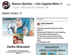 Sebar Hoax Wajah Penculik Anak di Medsos, Emak-emak Dijemput Polisi