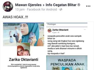 Sebar Hoax Wajah Penculik Anak di Medsos, Emak-emak Dijemput Polisi Sebar Hoax Wajah Penculik Anak di Medsos, Emak-emak Dijemput Polisi