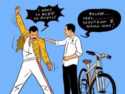 Viral! Ilustrasi Bergaya Freddie Mercury Karya Hari Prast Dijiplak