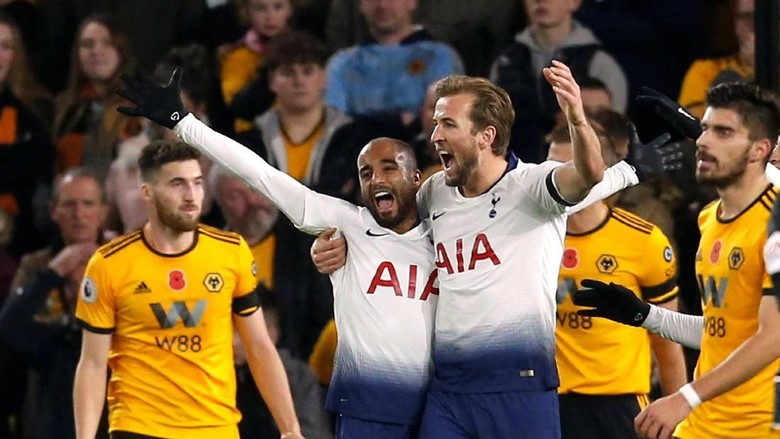 Hasil Liga Inggris: Tottenham Kalahkan Wolverhampton 3-2