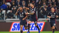 Cagliari membalas melalui Joao Pedro, tapi tertinggal lagi setelah Juve diuntungkan dengan gol bunuh diri Filip Bradaric. (Massimo Pinca/Reuters).