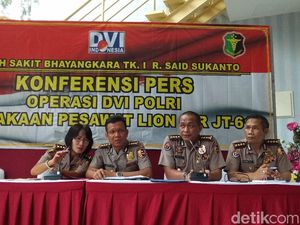 DVI Terima 105 Kantong Jenazah Korban Lion Air PK-LQP