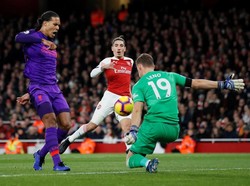 Babak Pertama Tuntas, Arsenal Vs Liverpool Masih Tanpa Gol