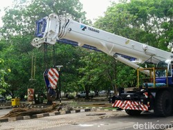 Venue di Jakabaring yang Rusak Diterjang Angin Mulai Diperbaiki