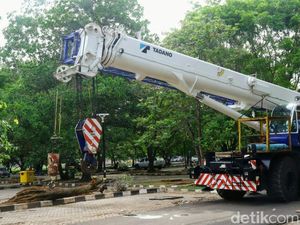 Venue di Jakabaring yang Rusak Diterjang Angin Mulai Diperbaiki Venue di Jakabaring yang Rusak Diterjang Angin Mulai Diperbaiki