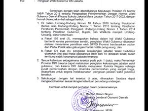 Disurati Kemendagri soal Posisi Wagub DKI, Ini Penjelasan Anies