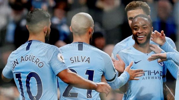 Manchester City sudah mencetak 33 gol dalam 11 laga liga Inggris musim ini.