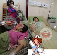 Kondisi Pretty Asmara saat sakit.