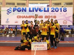 Livoli 2018: Putri Bank Jatim Pertahankan Gelar Usai Kalahkan TNI AL