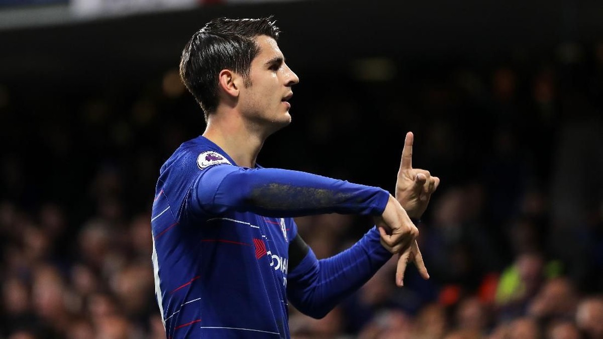 Alvaro Morata menyumbang dua gol saat Chelsea menang 3-1 atas Crystal Palace. (Foto: Richard Heathcote/Getty Images)