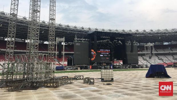 Persiapan konser Guns N Roses disebut sudah mendekati 100 persen.