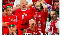 Fans Liverpool yang datang jauh-jauh ke Serbia pun harus menanggung kekecewaan melihat tim kesayanganya tersungkur. (Foto: Twitter)