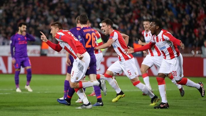 Red Star Belgrade menang 2-0 atas Liverpool (Marko Djurica/REUTERS) Red Star Belgrade menang 2-0 atas Liverpool (Marko Djurica/REUTERS)