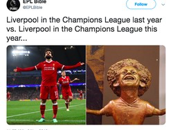 Musim lalu, Liverpool bisa ke final dan menjadi runner up. Sementara musim ini, baru di fase grup saja Salah dkk sudah kalah dua kali. Duh, gimana nih? (Foto: Twitter)