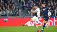 Juventus baru memetik keunggulan di menit ke-65, melalui sepakan voli Ronaldo menyambut umpan Leonardo Bonucci. (Foto: Massimo Pinca/REUTERS)