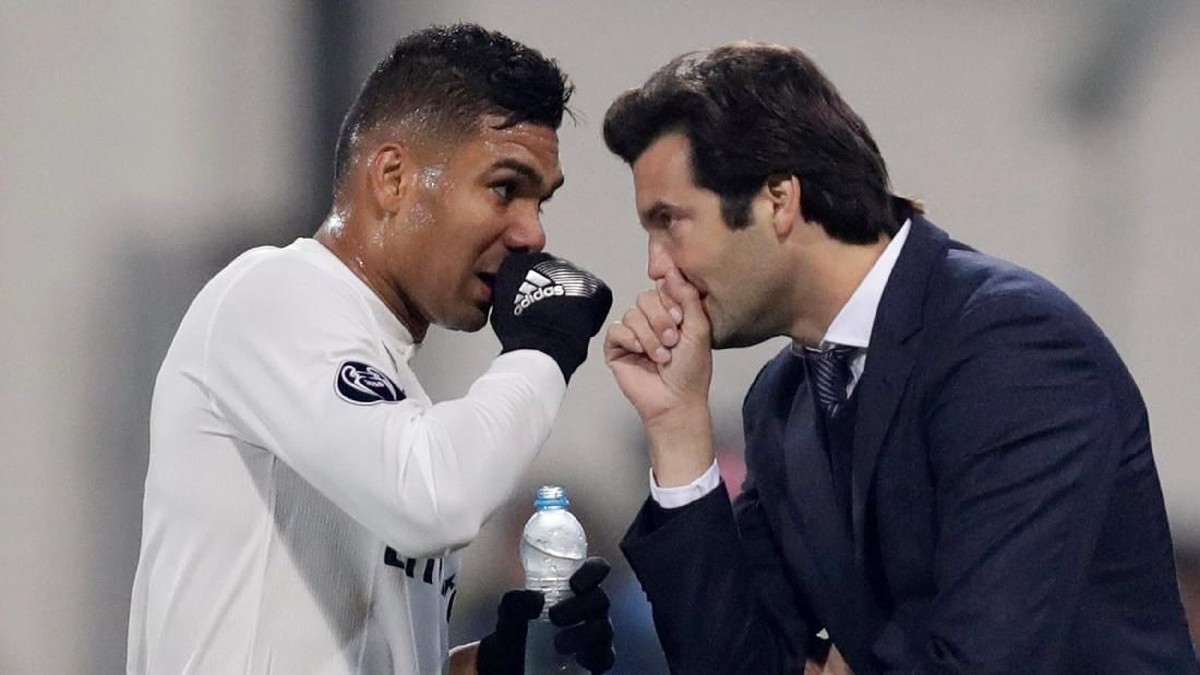 Santiago Solari memberi Madrid empat kemenangan beruntun (David W Cerny/Reuters)