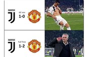 Dan pada akhirnya, Mourinho bisa menyindir fans Juventus yang terdiam, meski sempat bising saat Ronaldo merayakan golnya dengan memamerkan perut. Fans Juve, mana suaramu? (Foto: Internet/Twitter)
