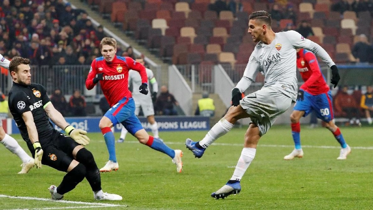 AS Roma menang 2-1 di markas CSKA Moskow dalam lanjutan Liga Champions (Foto: Sergei Karpukhin/Reuters)