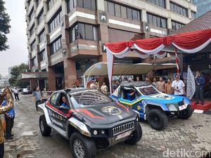 Mobil Listrik Reli Dakar Buatan Mahasiswa Tiba di Jakarta