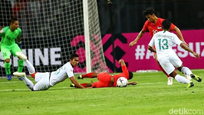 Singapura menang 1-0 atas Indonesia di laga pertama Piala AFF 2018. (Foto: Pradita Utama) Singapura menang 1-0 atas Indonesia di laga pertama Piala AFF 2018. (Foto: Pradita Utama)