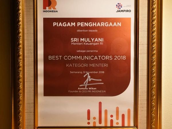 Sri Mulyani Raih Penghargaan Lagi
